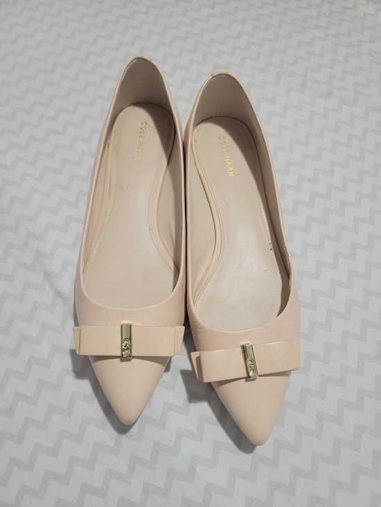 Cole Haan Shoes - Cole Haan Blush Bow Pointed-Toe Flats Sz 9B